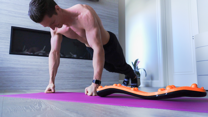 men exercising on the floor, push up, at home workout, yoga workout 
